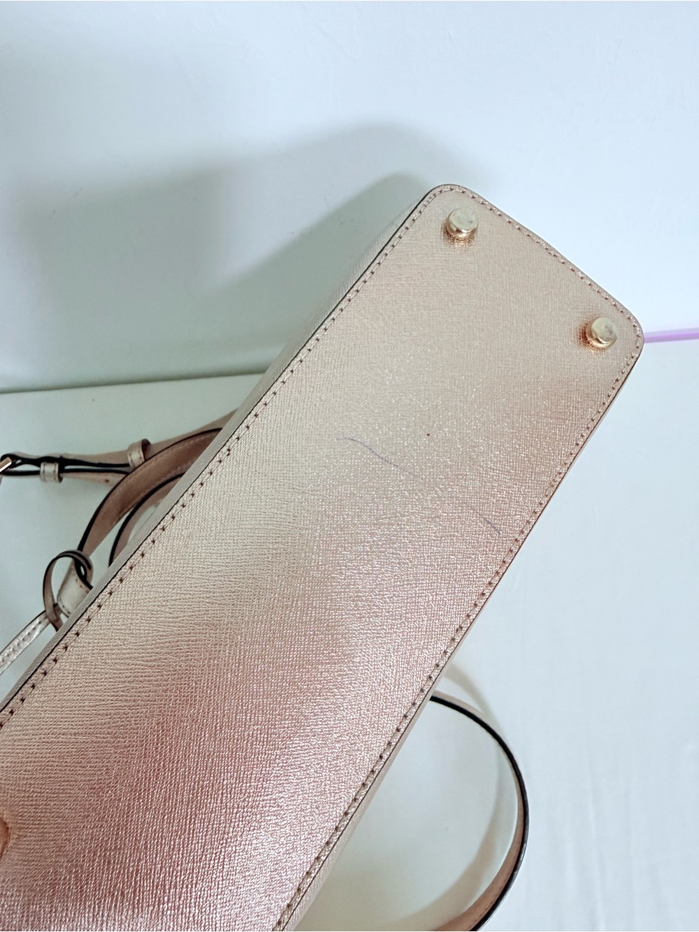 kate spade Metallic Rose Gold Crossbody Tote Bag - Picture 5 of 6